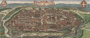1609年、北から見たウィーンの鳥瞰図