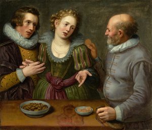 不平等な愛の寓意、1620年代頃（キャンバスに油彩） 作： Jacob II de Gheyn
