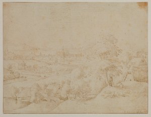 町のある風景、16世紀 作： Jacob I Savery