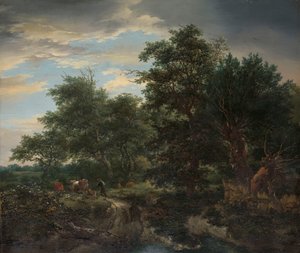 森のシーン 作： Jacob van Ruisdael