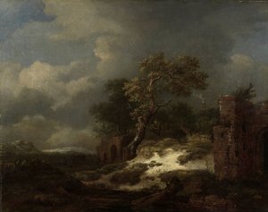 廃墟のある風景 作： Jacob van Ruisdael