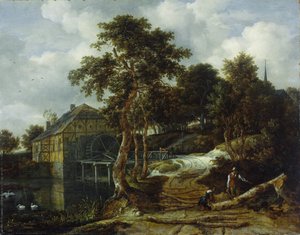 水車のある風景 作： Jacob van Ruisdael