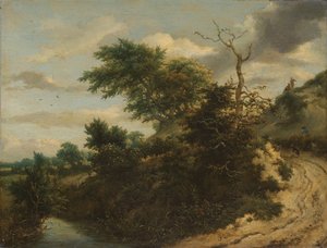 砂丘のサンディ トラック 砂丘の砂の道 作： Jacob van Ruisdael
