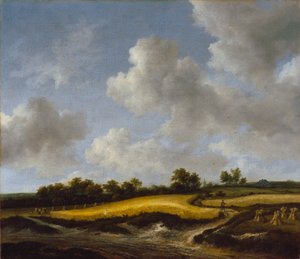 麦畑のある風景、1660年頃