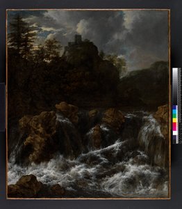 1682年以前の滝のある風景 作： Jacob van Ruisdael