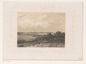 地平線上に村のある風景 作： Jacob Jan van der Maaten