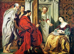 マーサの家とベサニーのマリアのキリスト 作： Jacob Jordaens