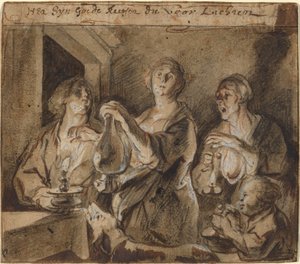 「道を照らすのは良いろうそくです」 作： Jacob Jordaens