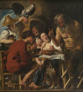サテュロスと農民の家族 作： Jacob Jordaens