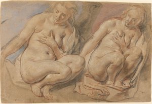 しゃがむスザンナ 作： Jacob Jordaens