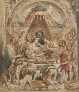 アンソニーとクレオパトラの晩餐会、17 世紀。 作： Jacob Jordaens