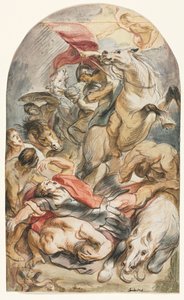 ホースマンとバナーによるサウルの回心、c。 1645-1647。