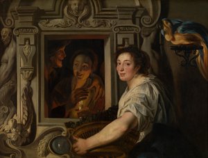 フルーツ売り（オイル） 作： Jacob Jordaens
