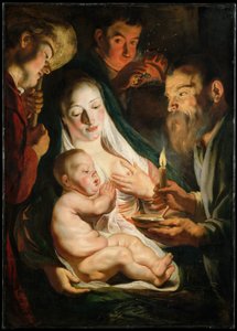 羊飼いのいる聖家族、1616年 作： Jacob Jordaens