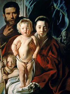 洗礼者聖ヨハネとの聖家族、1620-25年頃 作： Jacob Jordaens