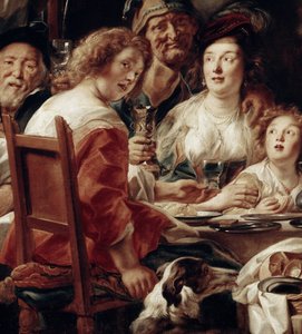 王様のお酒」詳細（油彩・キャンバス 作： Jacob Jordaens