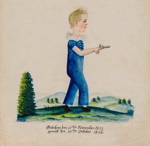 エドワード・マッサーの肖像、1826年。 作： Jacob Maentel