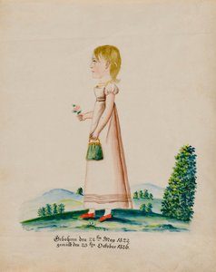サラ・ミュッセールの肖像 1826年 作： Jacob Maentel
