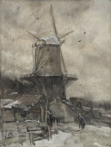 冬の風車 作： Jacob Maris