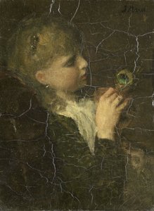 孔雀の羽を持つ少女 作： Jacob Maris