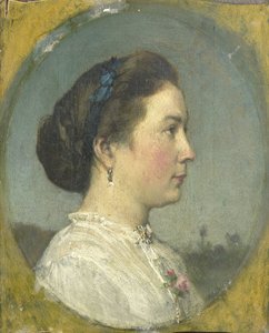 アーティストの妻、カタリーナ・ヘンドリカ・ホーンの肖像 作： Jacob Maris