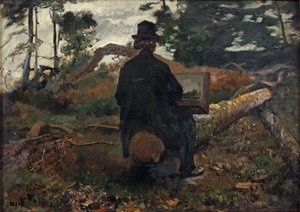 オーステルベークで制作中の画家フレデリック・ヘンドリック・ケームメラー