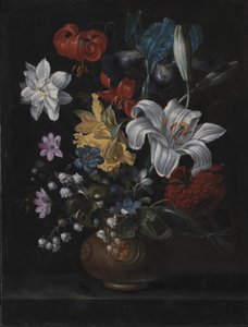 花付き炻器壷 作： Jacob Marrel