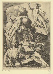 4つの要素 神話的および寓意的な表現 (シリーズ タイトル) 作： Jacob Matham (attributed to)