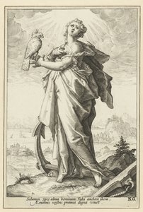ホープ（スペス） 美徳（シリーズタイトル） 作： Jacob Matham (attributed to)