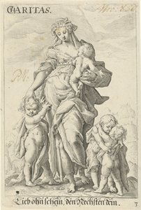 リーフデ (チャリティー) 慈善団体 (オブジェクトのタイトル) 作： Jacob Matham (attributed to)