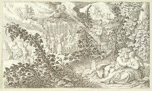 バッカスとアリアドネ 作： Jacob Matham