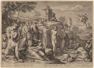 ペルセウスとアンドロメダ 作： Jacob Matham after Hendrik Goltzius