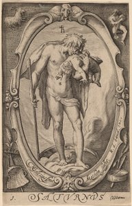 土星 作： Jacob Matham after Hendrik Goltzius