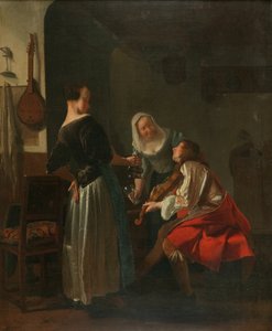 陽気な仲間たち 1665年頃 油彩・カンヴァス 作： Jacob Lucasz Ochtervelt