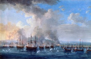 1770年のダミエッタ城での露土戦」『1770-1772』。   作： Jacob Philip Hackert