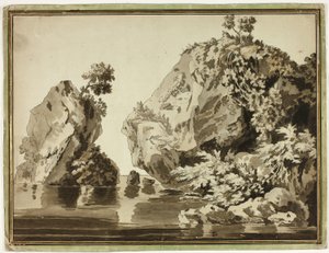 岩と水 作： Jacob Philipp Hackert