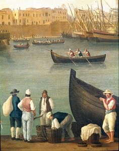 イタリア・プーリア州モノポリのムール貝漁師たち ヤコブ・フィリップ・ハッケルト（Jacob Philipp Hackert dit Hackert d