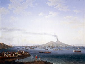 アルジェリアからナポリ湾への船団の帰還 作： Jacob Philippe Hackert