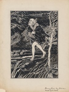 シェイクスピアのリア王の設計図: 荒涼とした嵐の夜のリア王 作： Jacob Pieter van den Bosch