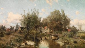 Paisagem perto de Waasmunster (óleo sobre tela) 作： Jacob Rosseels