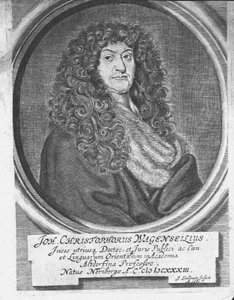 Johann Christoph Wagenseil 1633-1705 の肖像、17 世紀の終わり。 作： Jacob Sandrart von