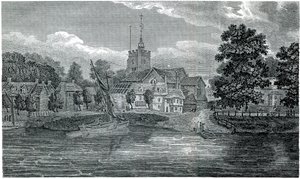 St Nicholas Church Chiswick（チズウィック教会）1807年 Schnebbelieによるエングレーヴィング