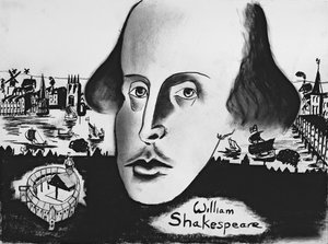 ウィリアム・シェイクスピア（1564-1616）1994（木炭） 作： Jacob Sutton