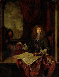 Carel Quina (1622-89)、聖墳墓の騎士、アムステルダム生まれのアジア探検家の肖像 作： Jacob Toorenvliet