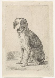 首輪をつけたお座り犬 犬（シリーズタイトル） 作： Jacob Toorenvliet
