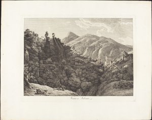 スビアコ付近 作： Jacob Wilhelm Mechau
