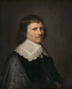 サロモン・ファン・スクーンホーフェン (1617-1653)、プッテン中尉と思われる男性の肖像 作： Jacob Willemsz. Delff (II)