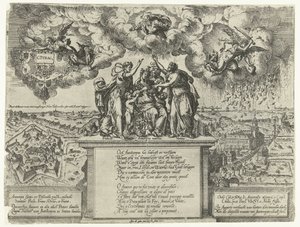 アントワープ城塞の征服の寓話、1577 年 作： Jacob de Gheyn (I)