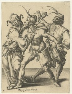 踊る3人の男 マスカレード（シリーズタイトル） 作： Jacob de Gheyn (II) (workshop of)