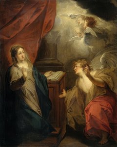 マリアへの受胎告知。 1723年 作： Jacob de Wit